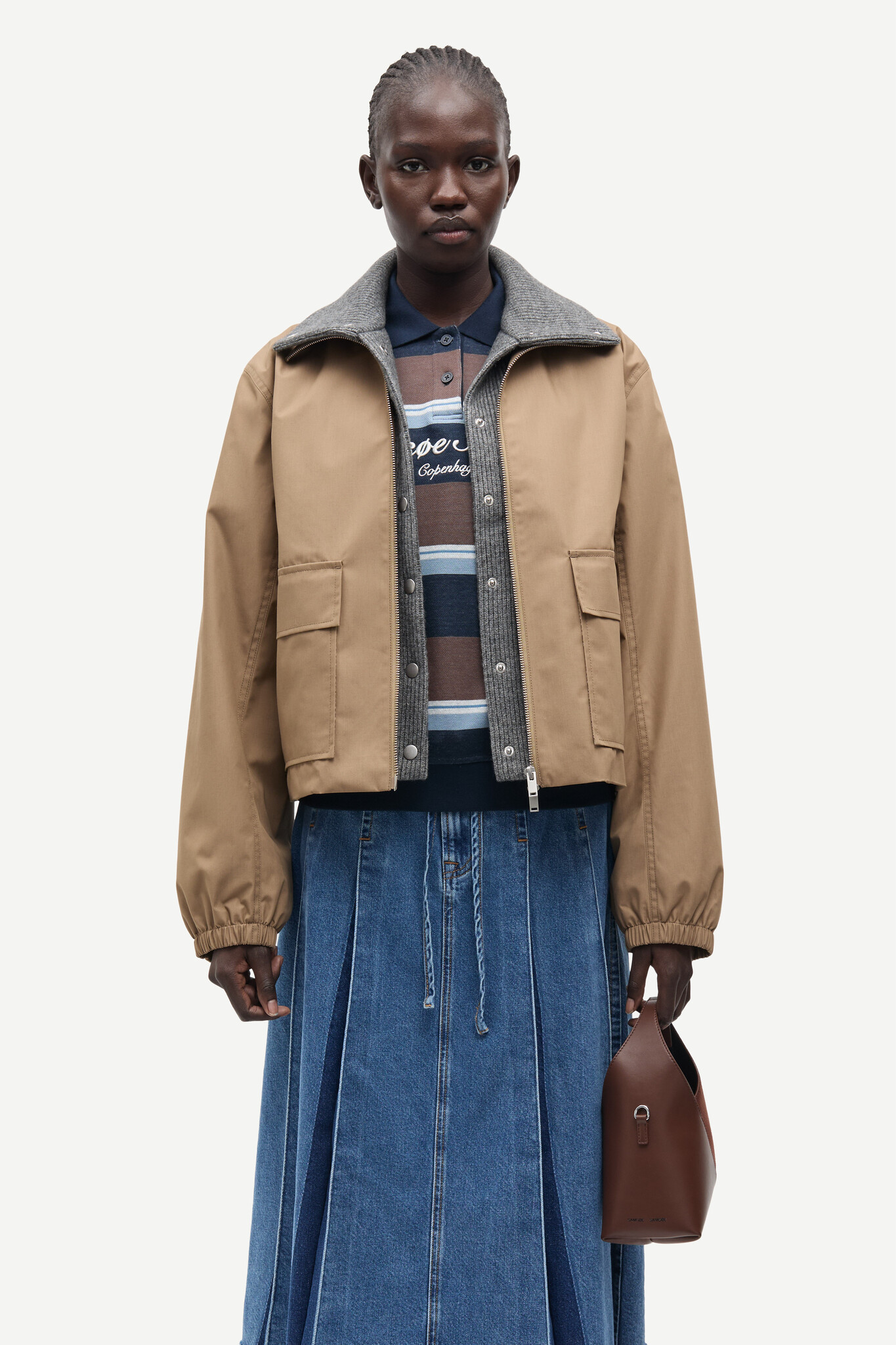Samsoe Samsoe Sabianco jacket Lead grey