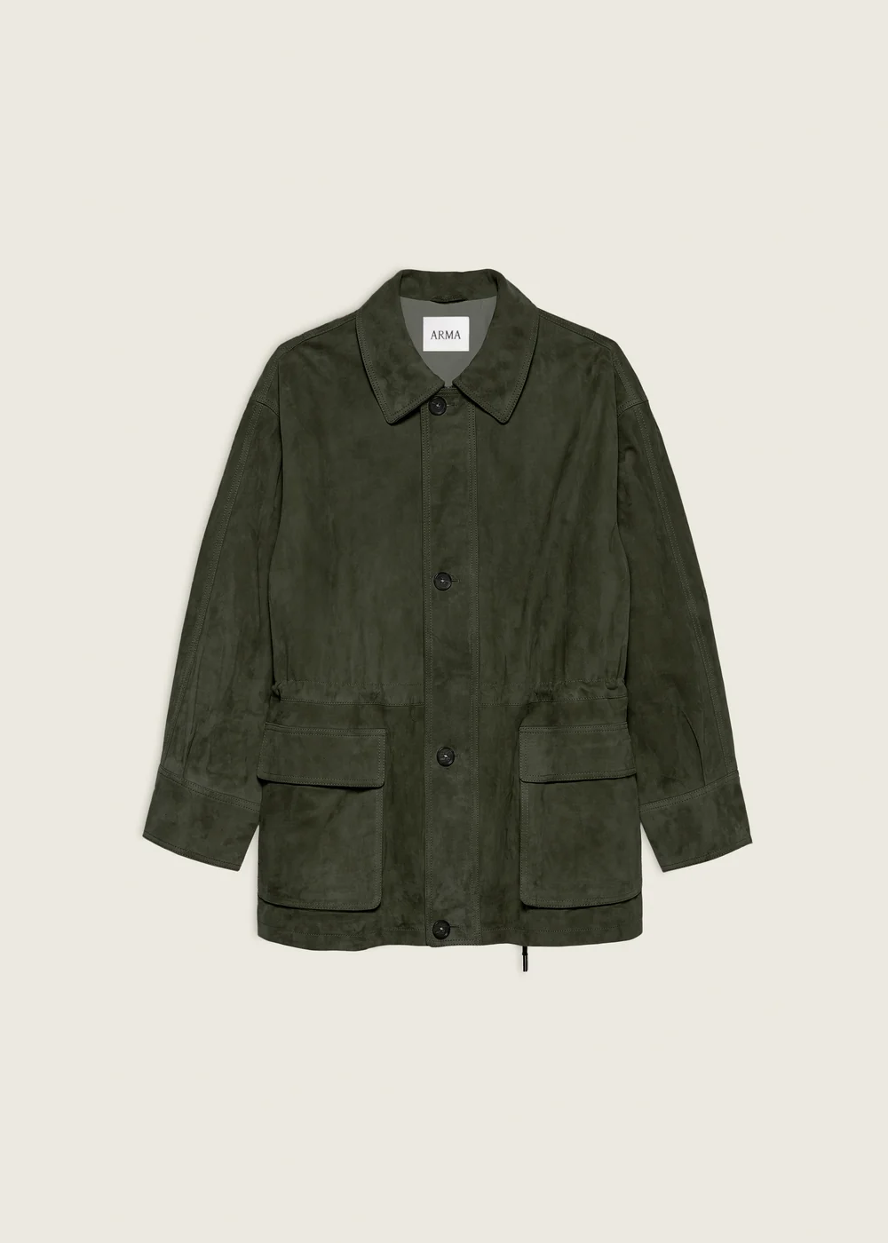 Arma Maeve lamb suede jacket Dark green