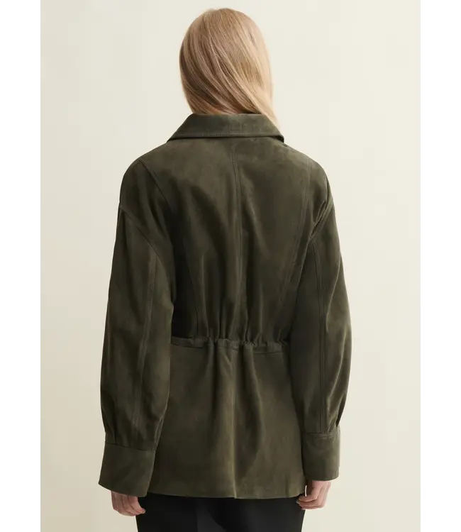 Arma Maeve lamb suede jacket Dark green