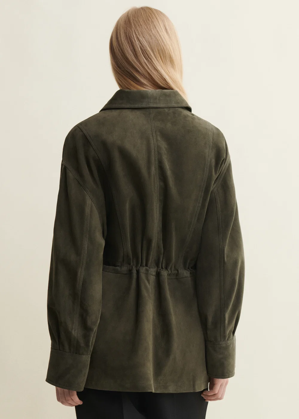 Arma Maeve lamb suede jacket Dark green