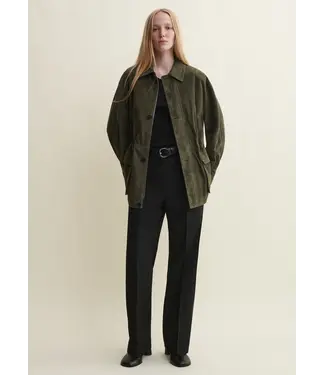 Arma Maeve lamb suede jacket Dark green