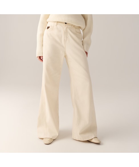 Lois Skater flare jeans Ecru wool Rinse