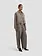 OLAF Wool herringbone barrel leg pant Chocolate chip
