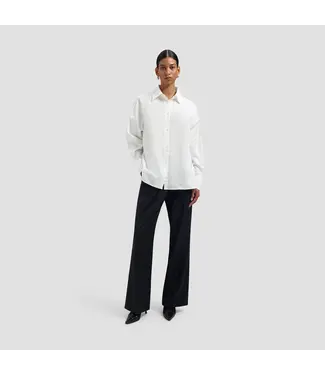 OLAF Striped oversized shirt Optical white
