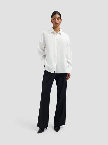 OLAF Striped oversized shirt Optical white