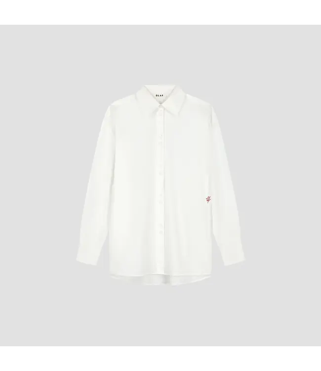OLAF Striped oversized shirt Optical white