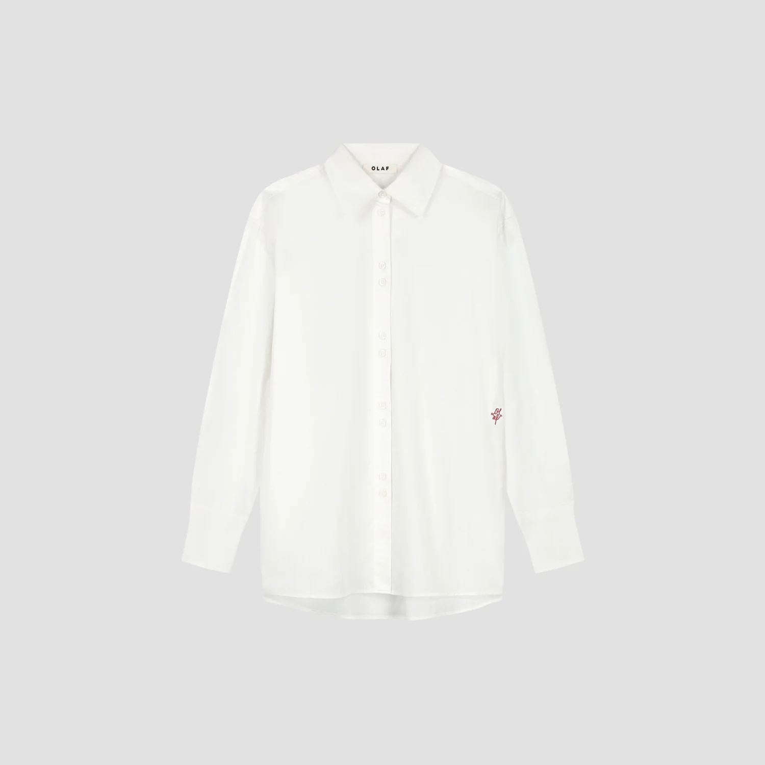 OLAF Striped oversized shirt Optical white