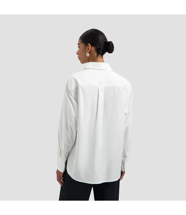 OLAF Striped oversized shirt Optical white