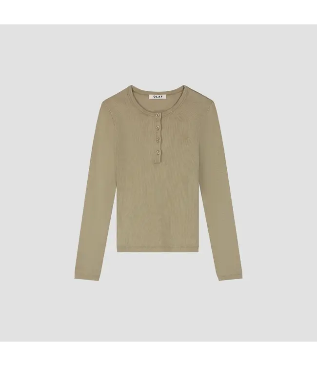 OLAF Monogram washed henley top Treehouse