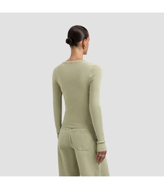 OLAF Monogram washed henley top Treehouse