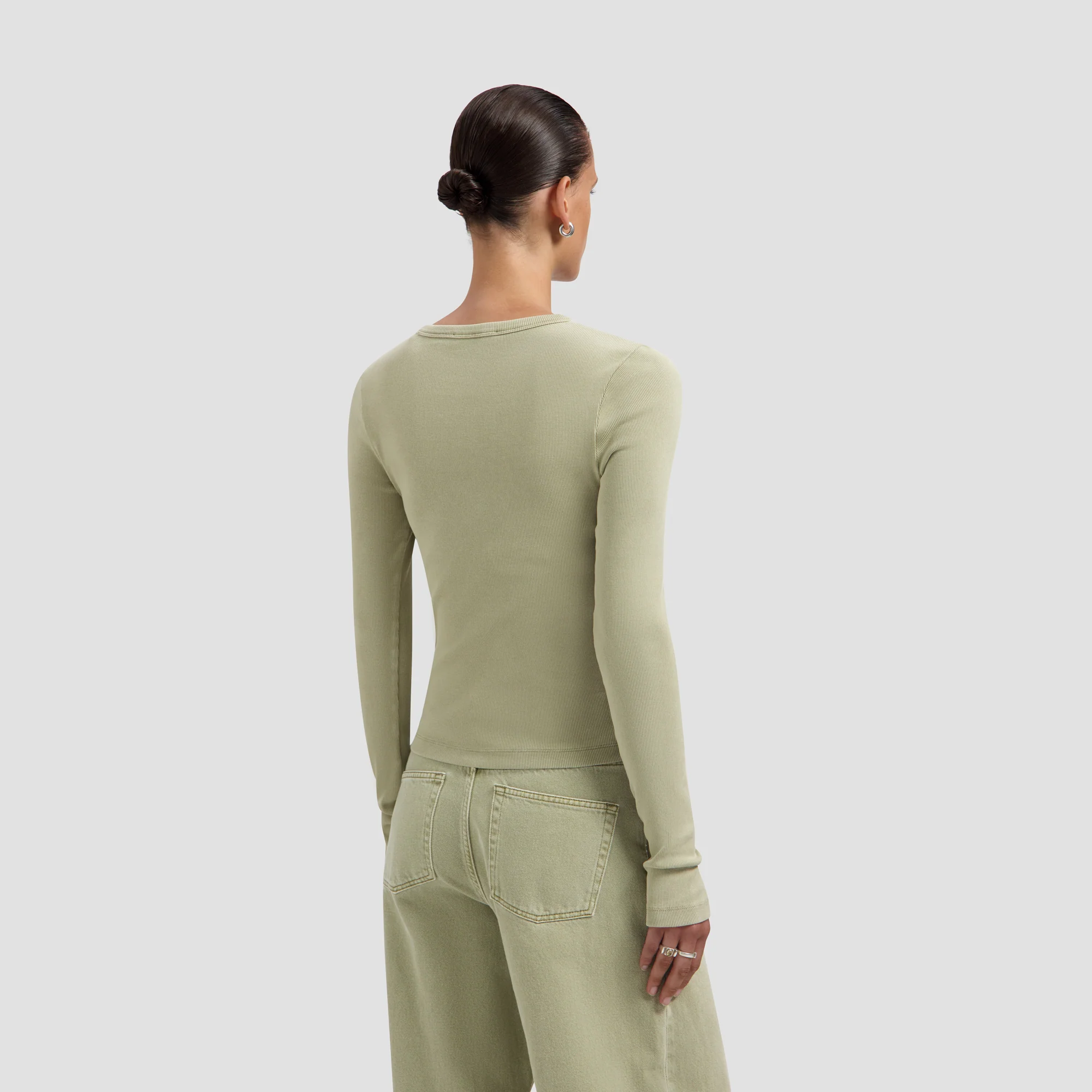 OLAF Monogram washed henley top Treehouse
