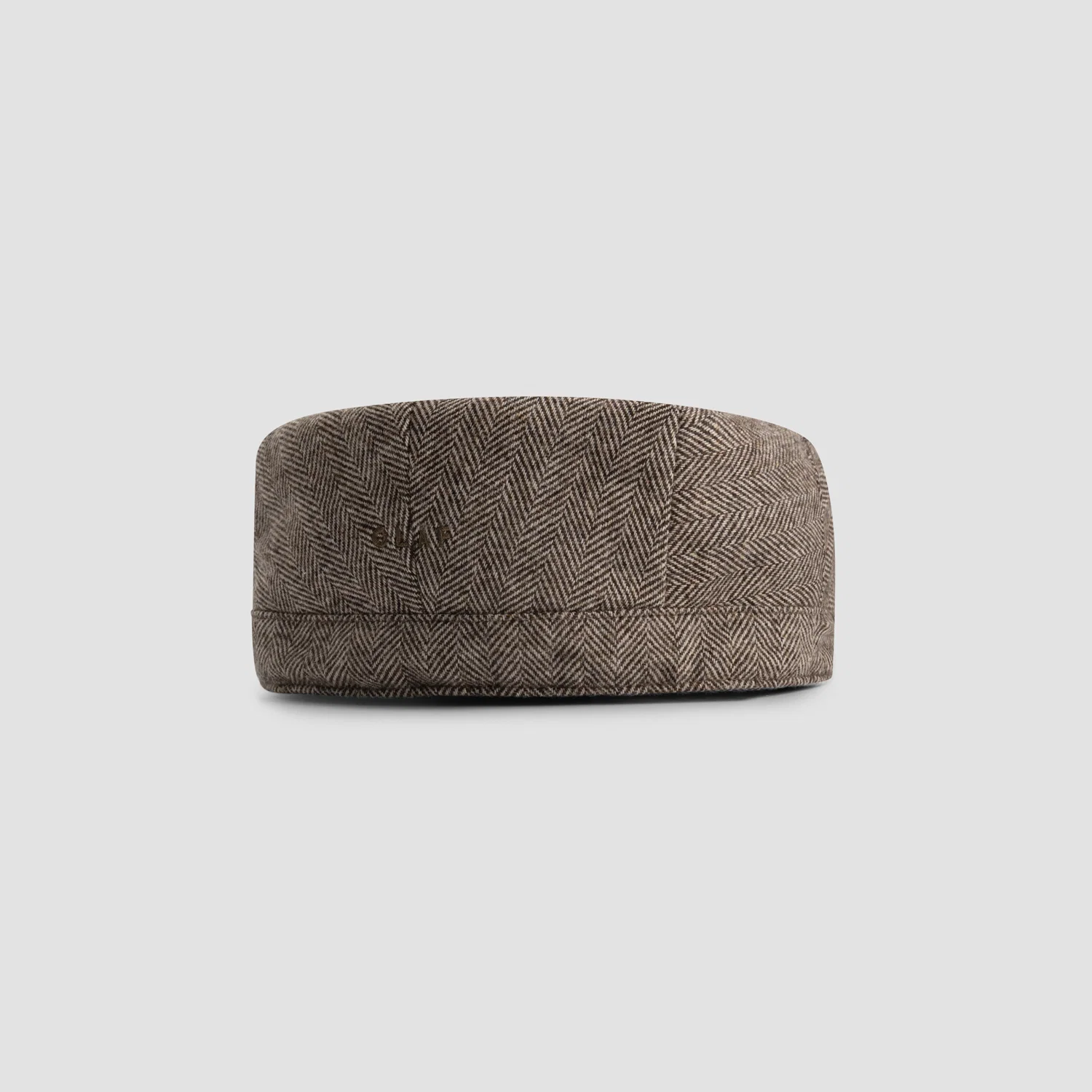 OLAF Wool herringbone flat cap Chocolatechip