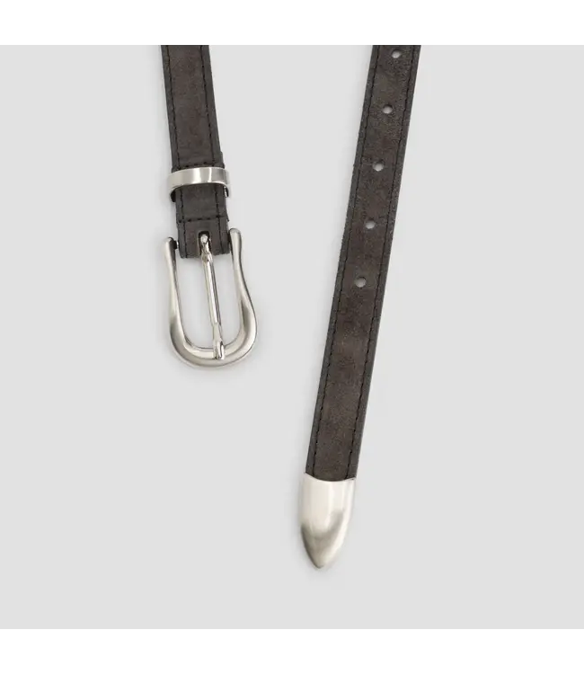OLAF Suede belt Chocolate plum