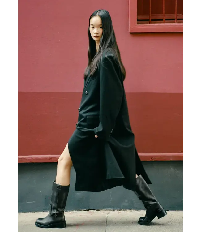 Alohas Sajan vintage effect Black leather boots