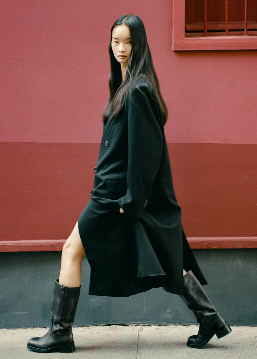 Alohas Sajan vintage effect Black leather boots