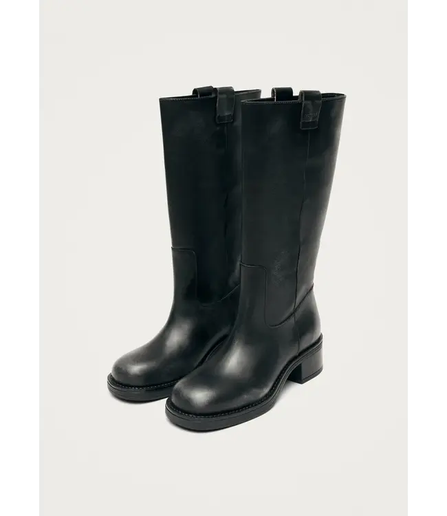 Alohas Sajan vintage effect Black leather boots