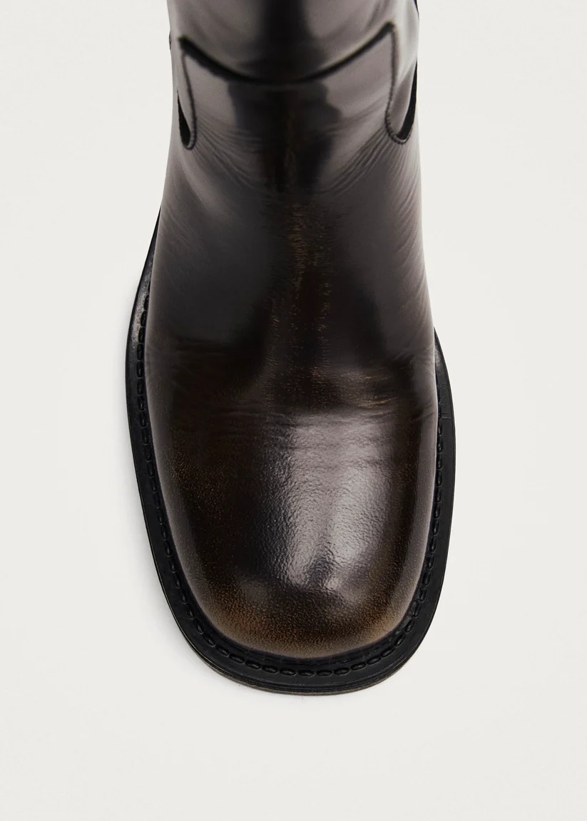 Alohas Sajan vintage effect Brown leather boots