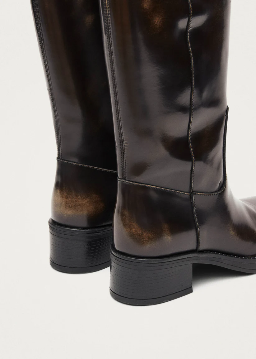 Alohas Sajan vintage effect Brown leather boots