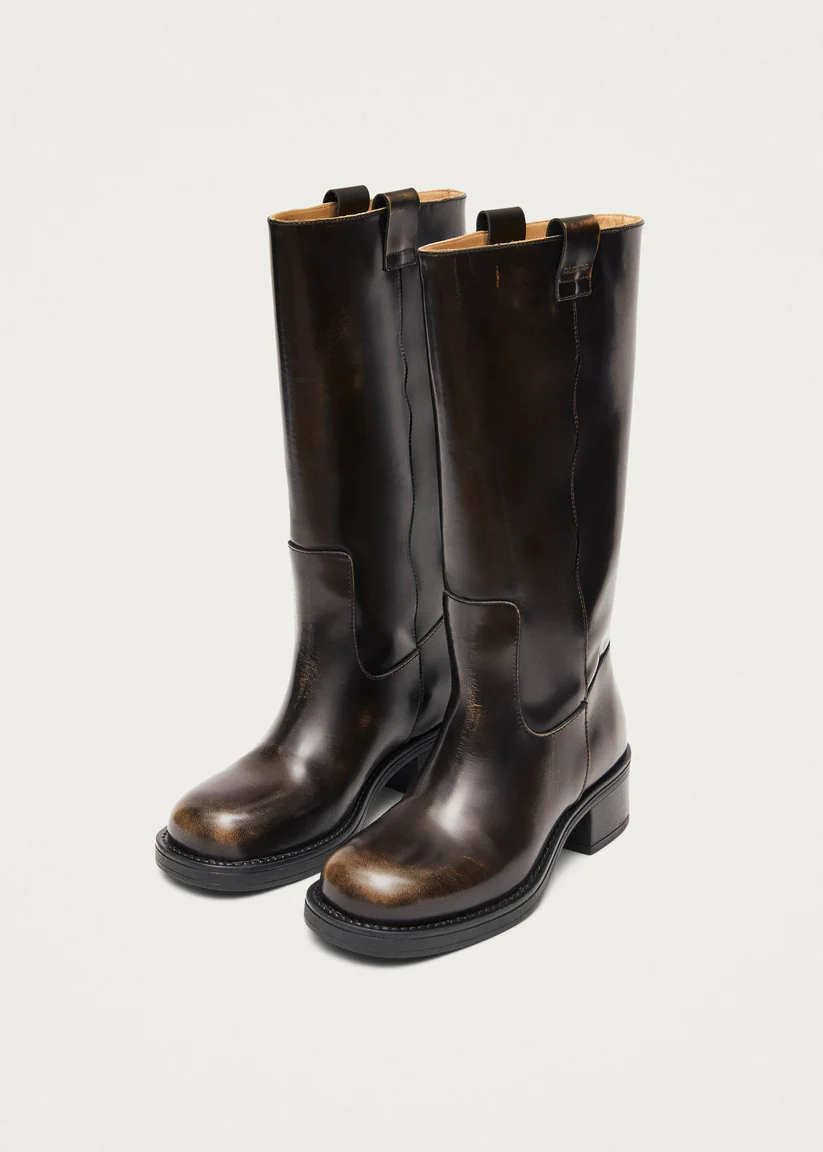 Alohas Sajan vintage effect Brown leather boots