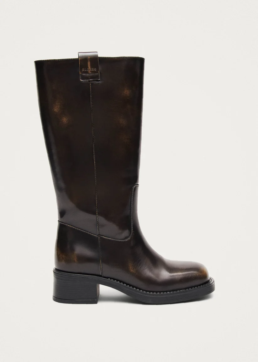 Alohas Sajan vintage effect Brown leather boots