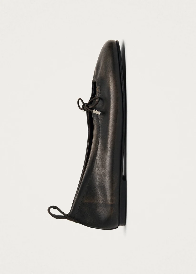 Alohas Rosalind vintage effect Brown leather ballet flats