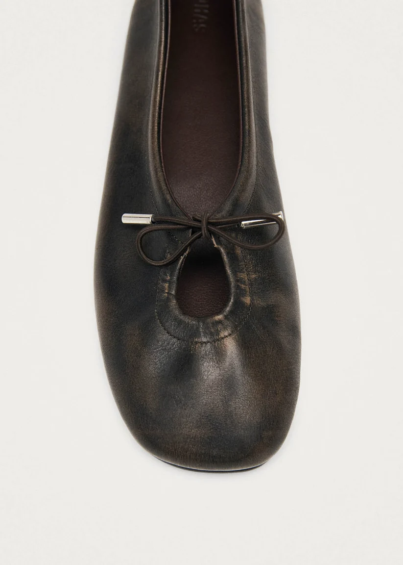 Alohas Rosalind vintage effect Brown leather ballet flats