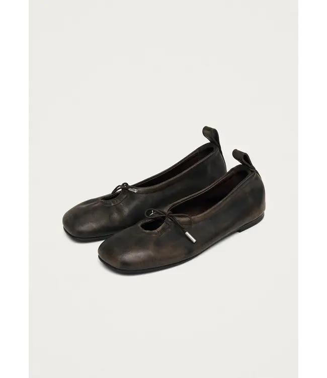 Alohas Rosalind vintage effect Brown leather ballet flats