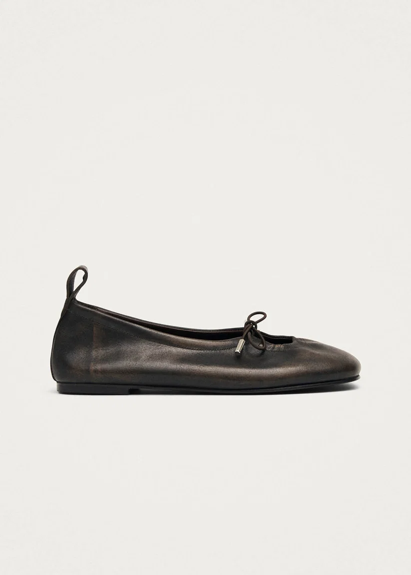 Alohas Rosalind vintage effect Brown leather ballet flats