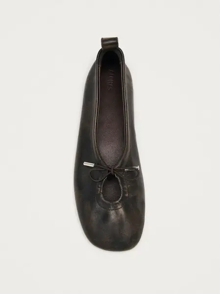 Alohas Rosalind vintage effect Brown leather ballet flats