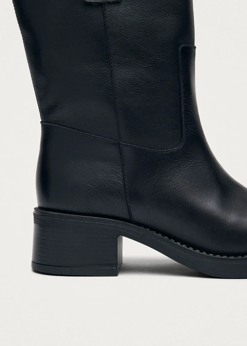 Alohas Rajan Black leather boots