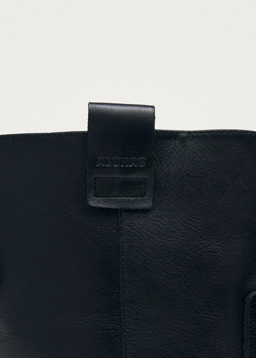 Alohas Rajan Black leather boots