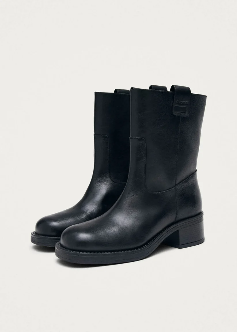 Alohas Rajan Black leather boots