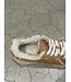 Autry Medalist low wom GX01 suede/shearling sneakers Cognac