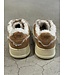 Autry Medalist low wom GX01 suede/shearling sneakers Cognac