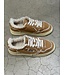 Autry Medalist low wom GX01 suede/shearling sneakers Cognac