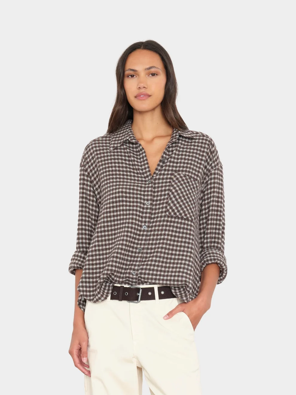 Xirena Jordy shirt Walnut brown