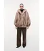 Studio AR Hailey long faux mink jas Beige