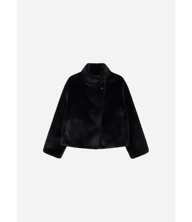 Studio AR Mallow faux mink jas D.Grey