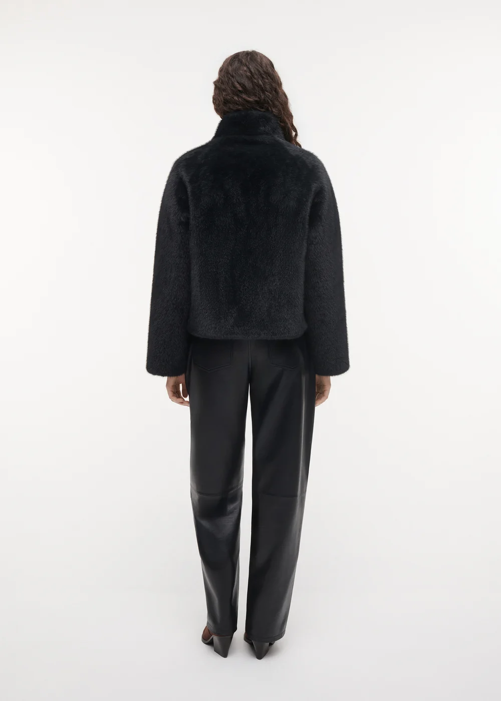 Studio AR Mallow faux mink jas D.Grey