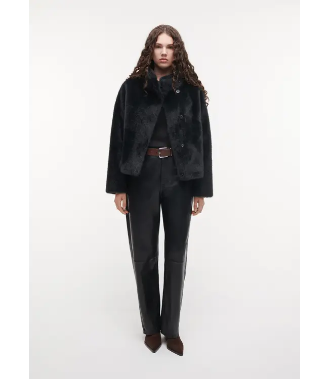 Studio AR Mallow faux mink jas D.Grey