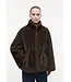 Studio AR Frankie faux mink jas Olive