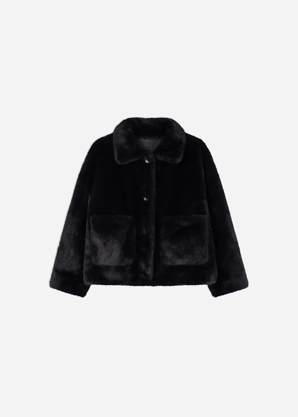 Studio AR Faje faux mink jas D. Grey