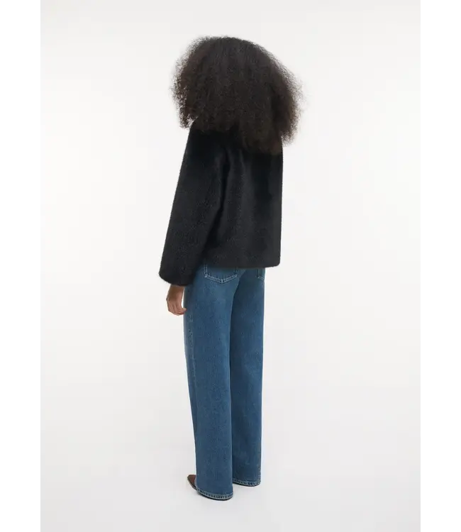 Studio AR Faje faux mink jas D. Grey