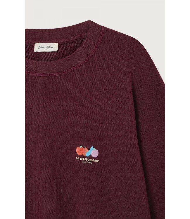 American Vintage ATU03D sweater Lie de vin