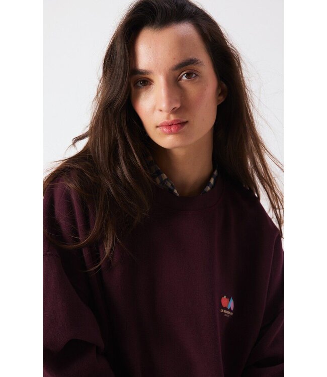 American Vintage ATU03D sweater Lie de vin