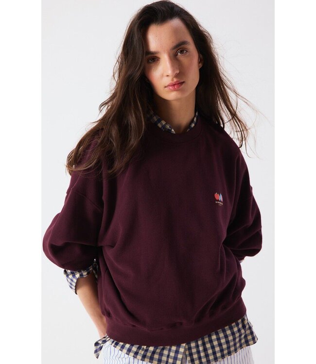 American Vintage ATU03D sweater Lie de vin