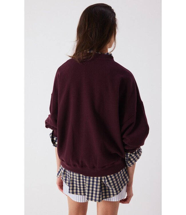 American Vintage ATU03D sweater Lie de vin