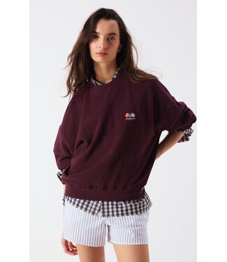 American Vintage ATU03D sweater Lie de vin
