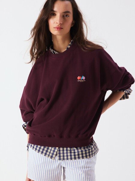 American Vintage ATU03D sweater Lie de vin