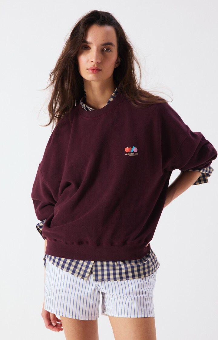 American Vintage ATU03D sweater Lie de vin